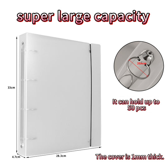 A4 Loop Binder Transqarent Card Album/ Storage Album