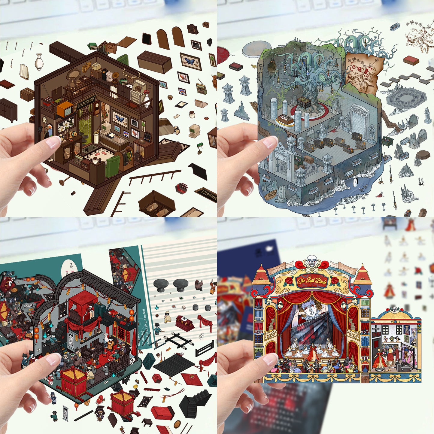 Mini World 3D Stickers (Matching Game)