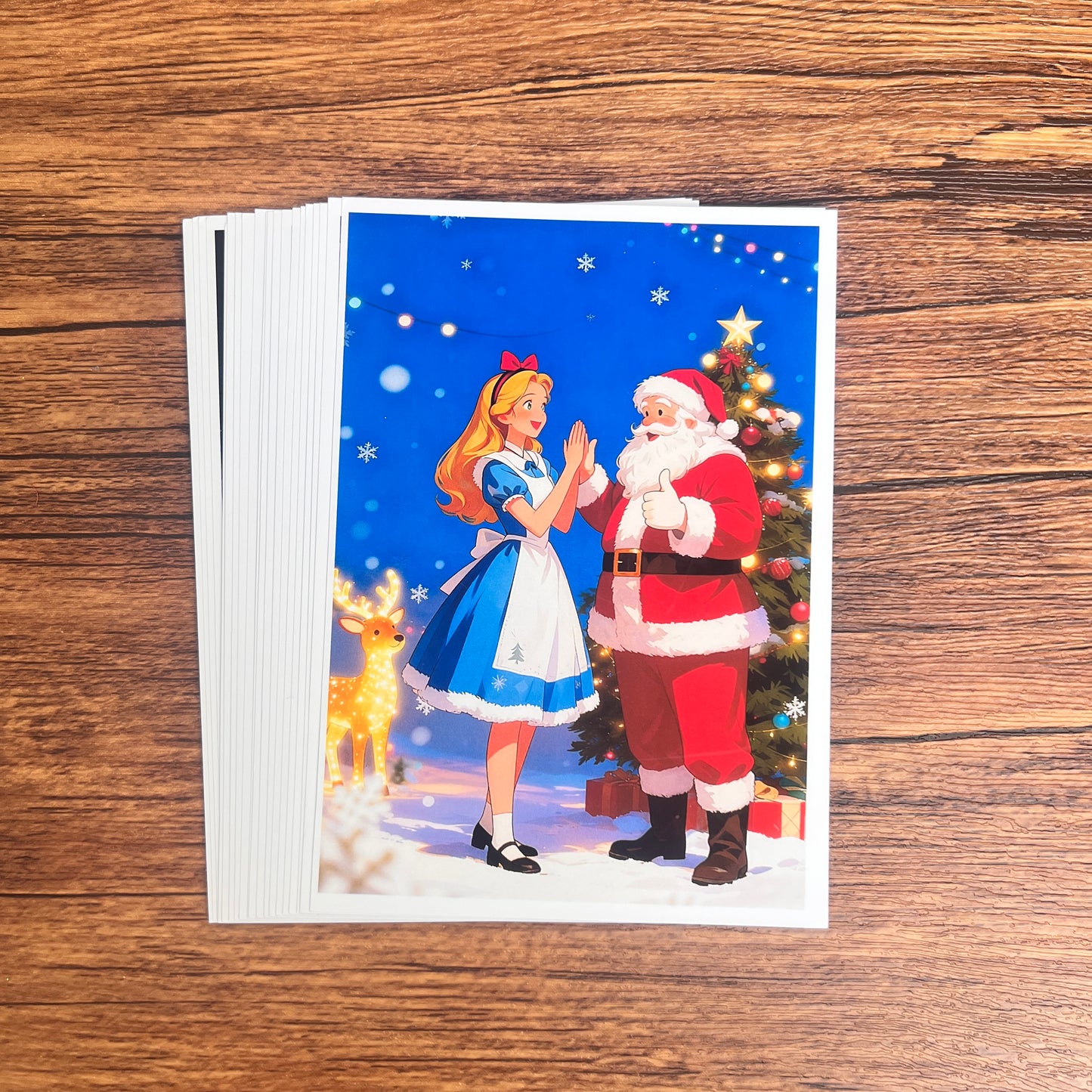12—— Christmas Alice 20 non-repetitive A6 high-definition sheets of paper(out of box)