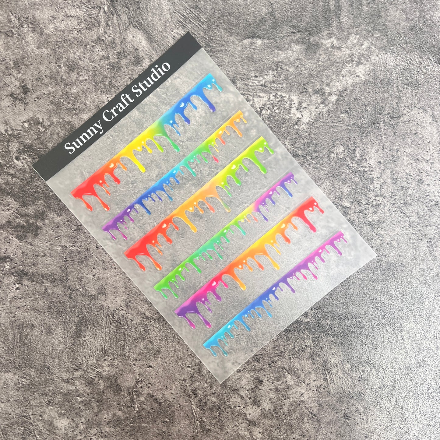 18--- Colored Blood PET Sticker 1 Pcs