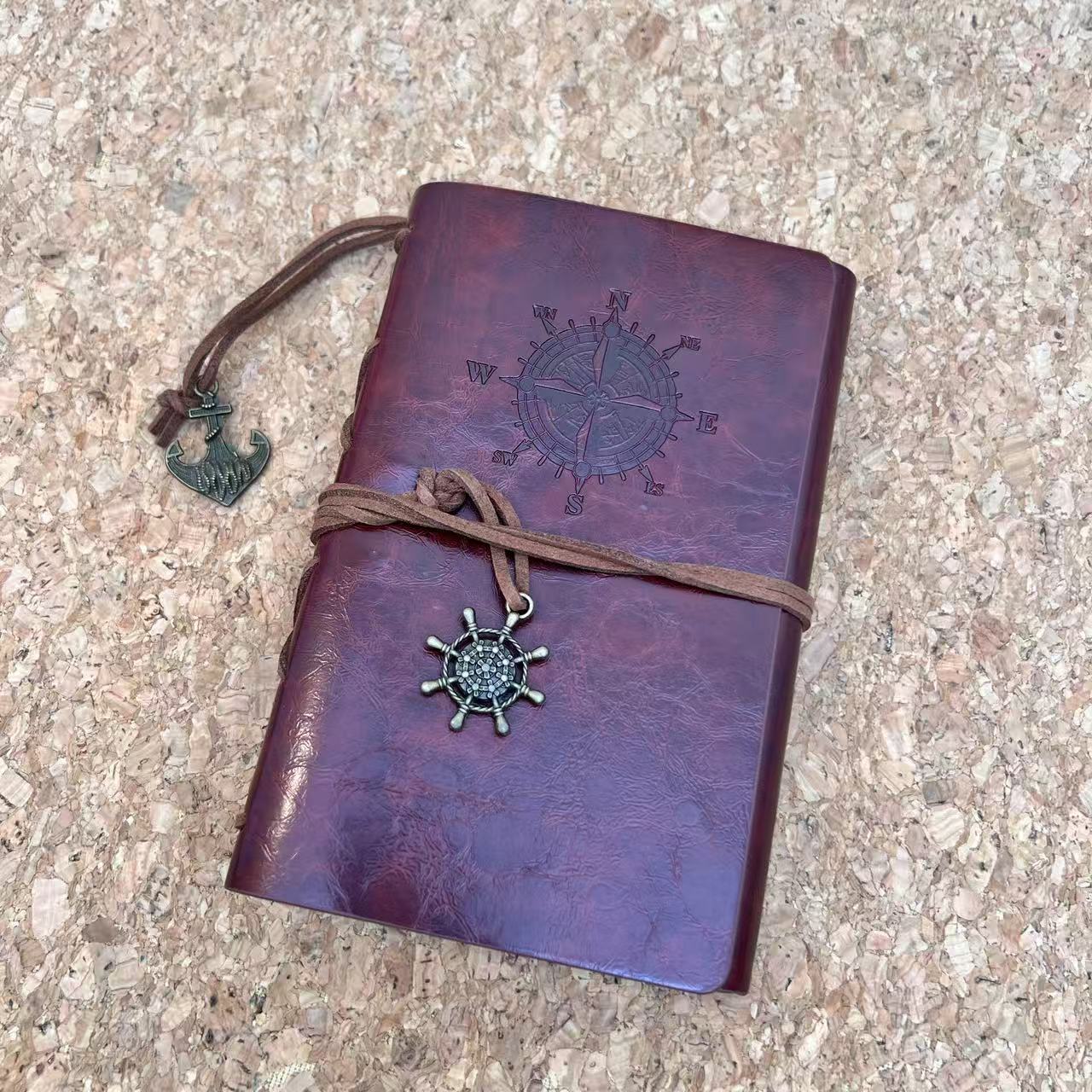 A7 Vintage Red Loop Binder Notebook ( Including Inner Pages )