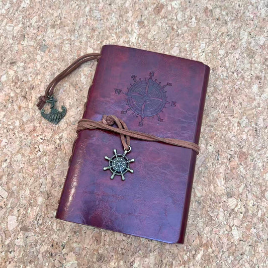 A7 Vintage Red Loop Binder Notebook ( Including Inner Pages )