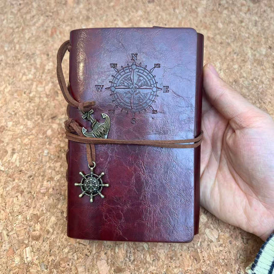 A7 Vintage Red Loop Binder Notebook ( Including Inner Pages )