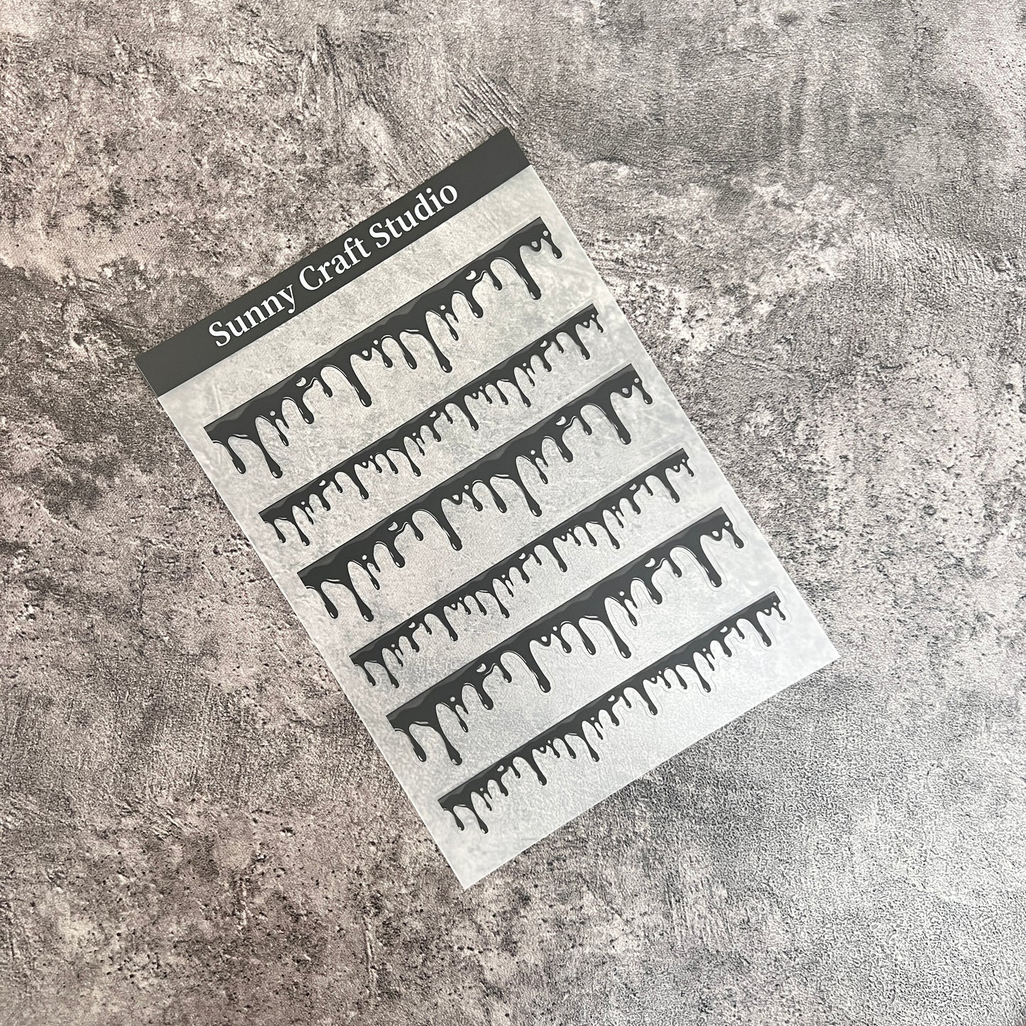 23--- Black Blood PET Sticker 1 Pcs