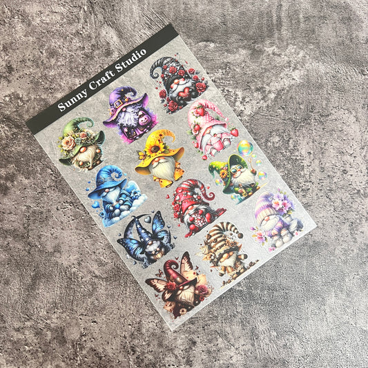 15---Gnome PET Sticker 1 Pcs