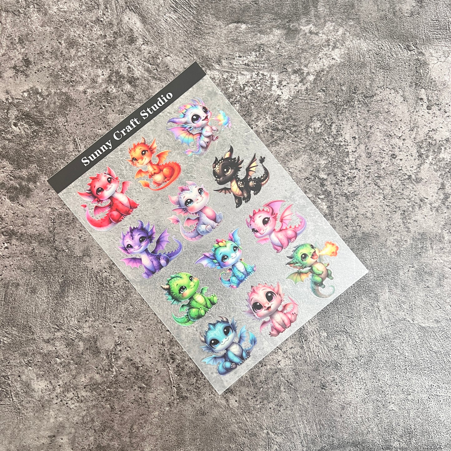 14---Little Dragon PET Sticker 1 Pcs