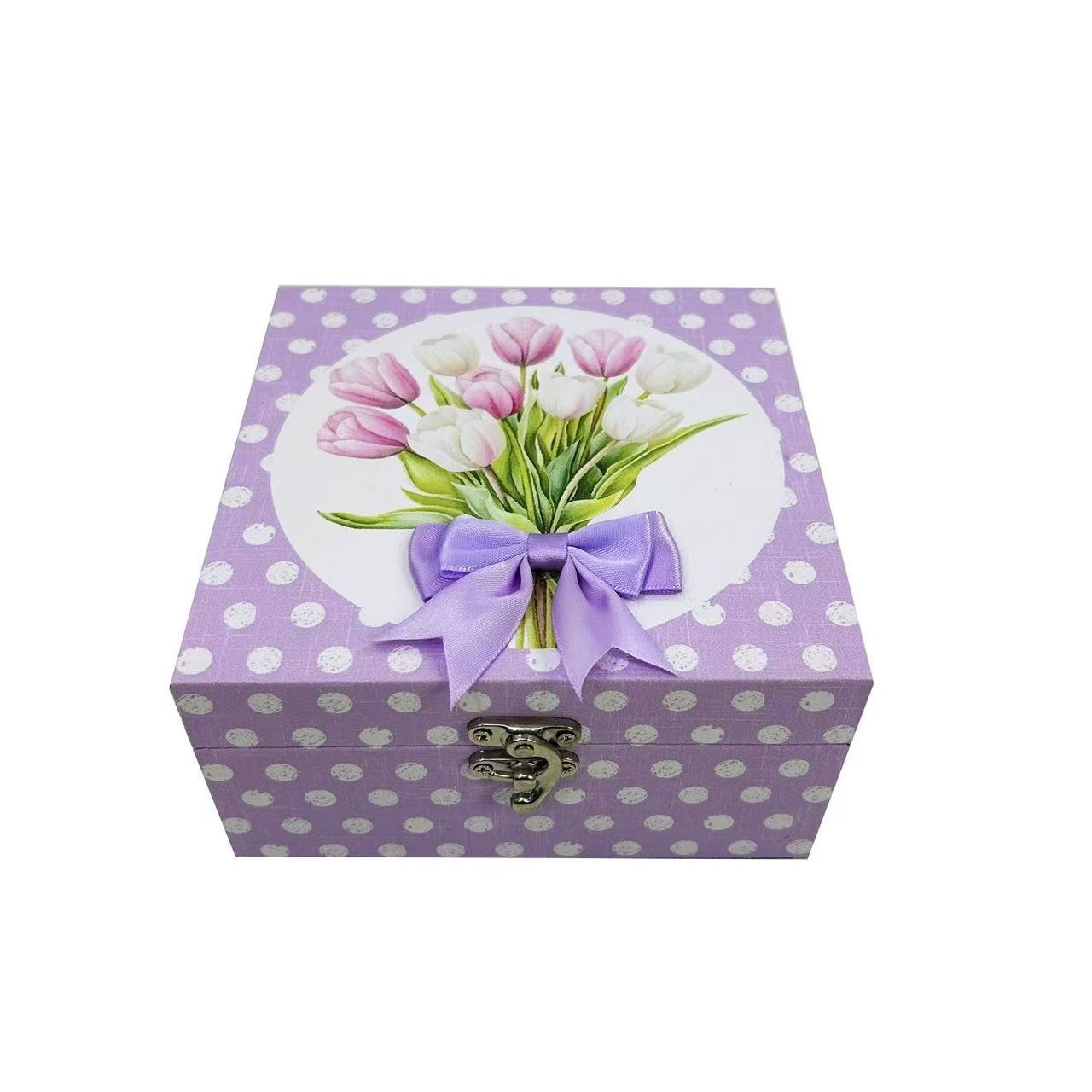 16 Tulips Flower Wooden Box
