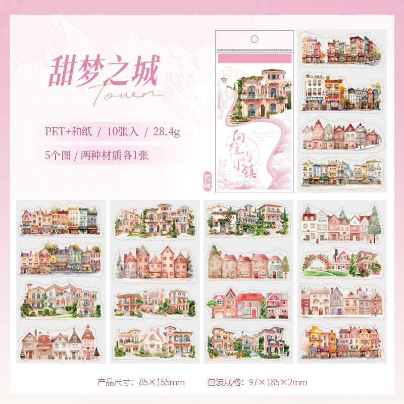 Sticker Book---Vintage Town Houses Theme《Aspired Town Series》
