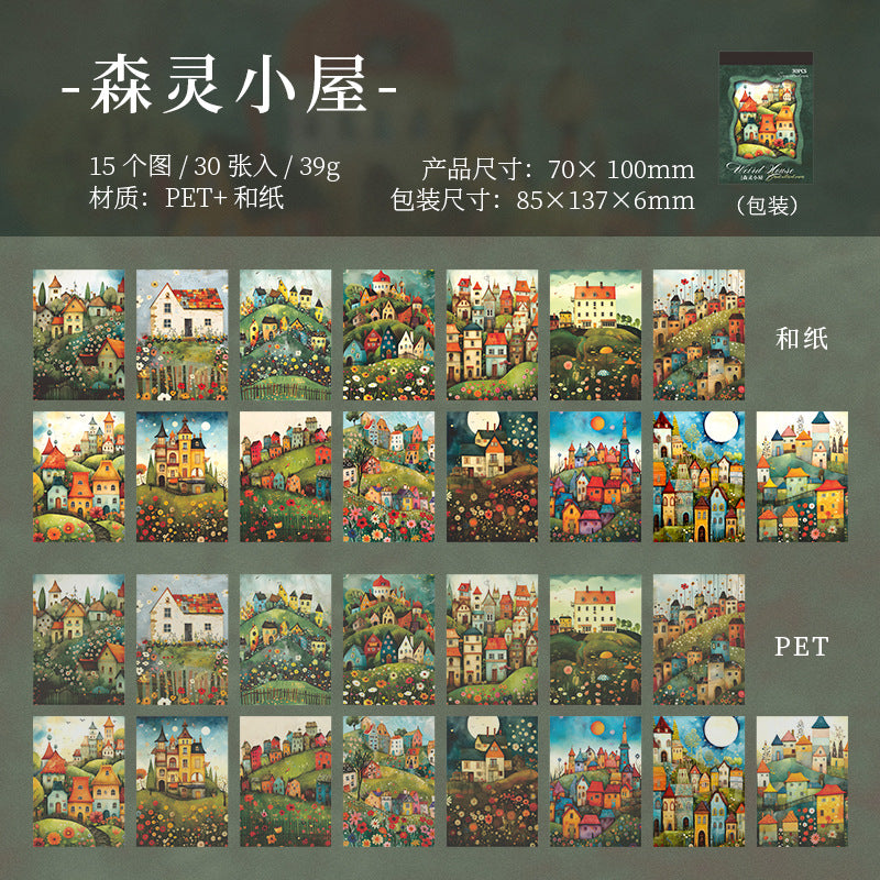 Sticker Book---Fairy Tale Cottage Theme《Whimsical Cottage House Series》