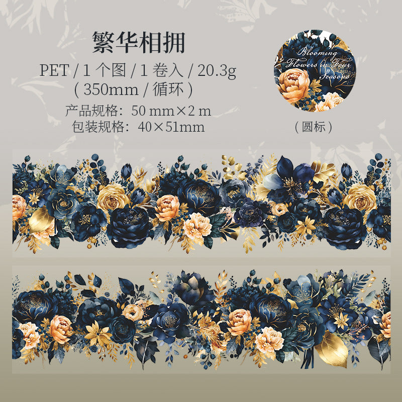 Tape---Soft Vintage Botanical & Floral Theme《Blossoming Four Seasons Series》