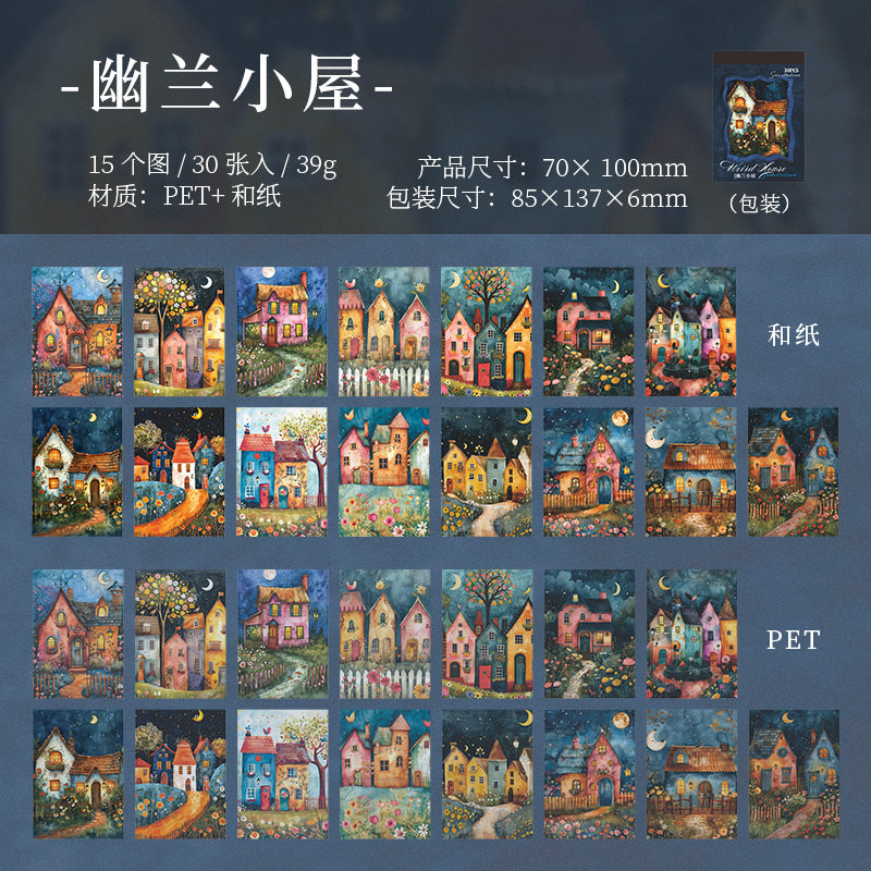 Sticker Book---Fairy Tale Cottage Theme《Whimsical Cottage House Series》