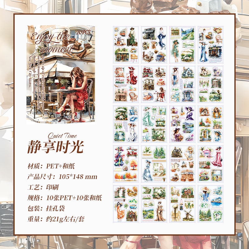 Sticker Book---Vintage Theme《Orchids & Peonies Everywhere Series》