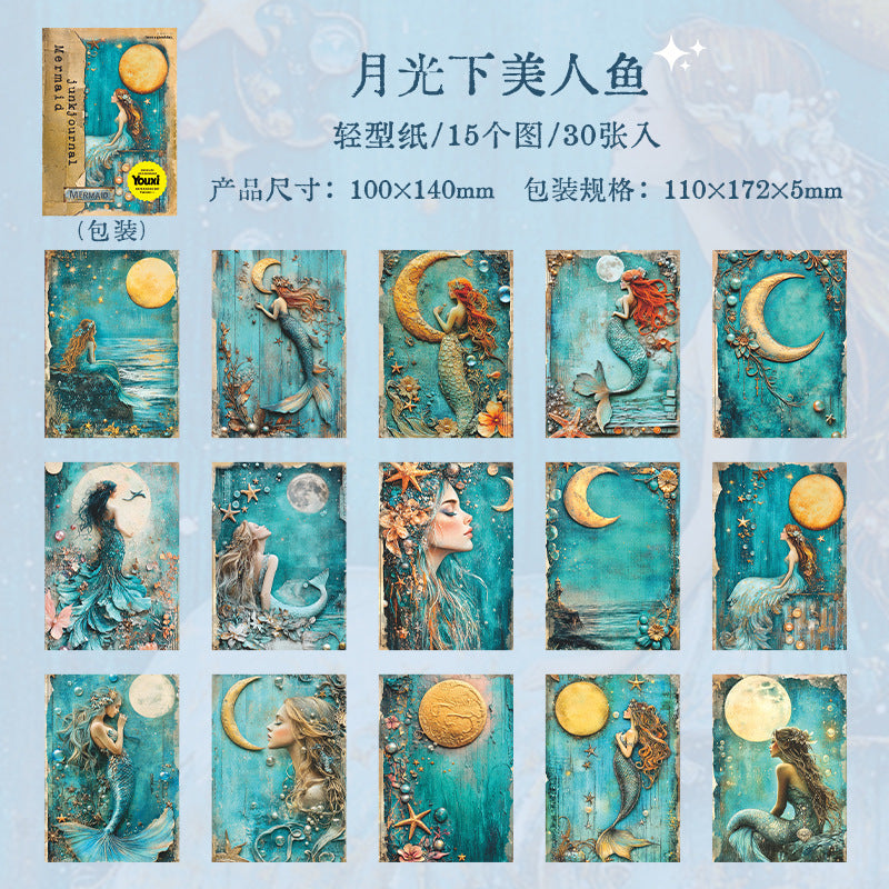 Paper---Vintage Mermaid Theme《Mermaid Diary Series》