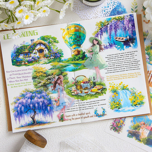 Sticker Book---Vintage Theme《Orchids & Peonies Everywhere Series》