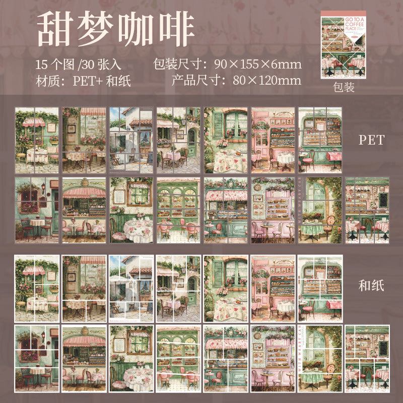Sticker Book---Café Theme《Go to Coffee Places Series》