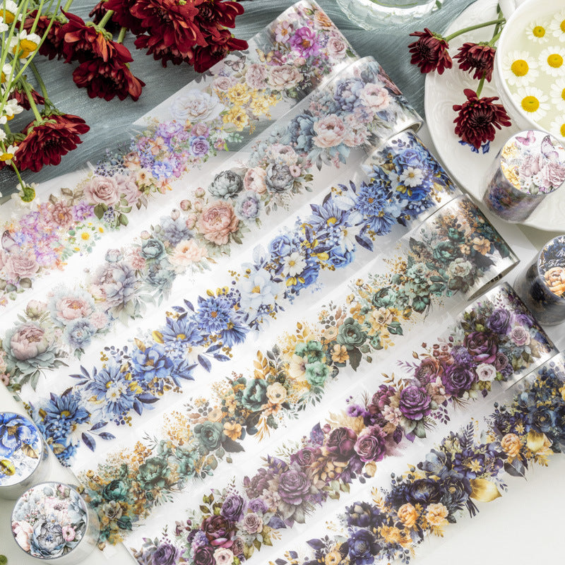 Tape---Soft Vintage Botanical & Floral Theme《Blossoming Four Seasons Series》