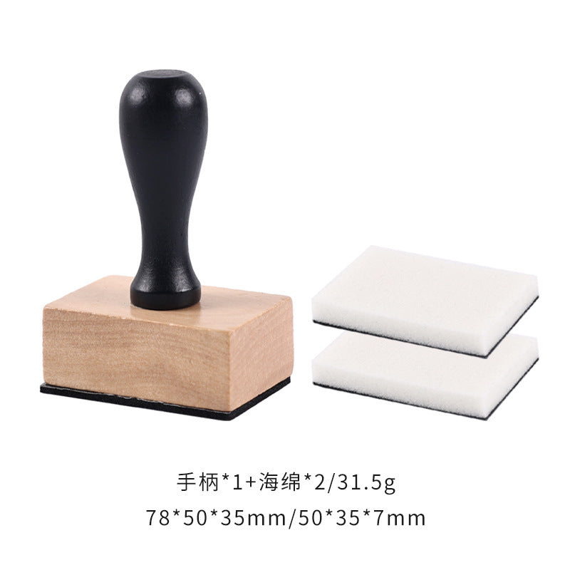 Wooden Handle Colored Sponge