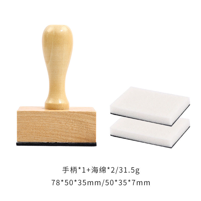 Wooden Handle Colored Sponge