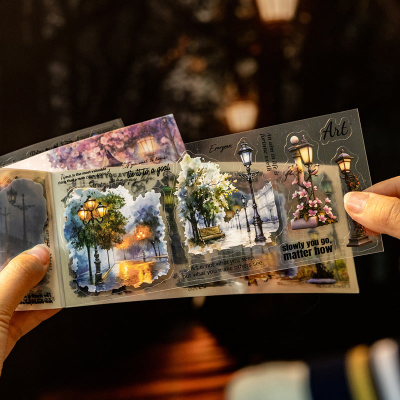 Sticker Book---Vintage Artistic Lamp Theme《Starry Night Series》