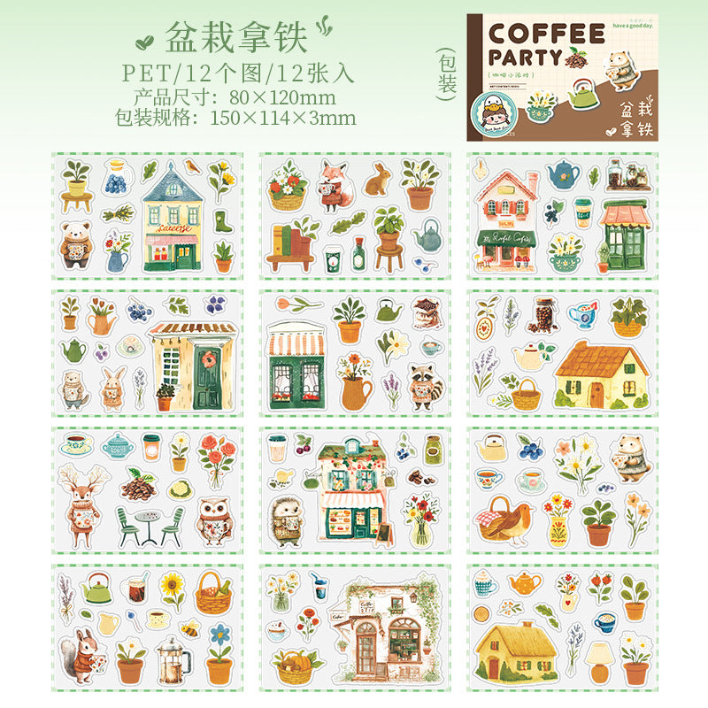 Sticker Book---Cute Dessert Theme《Coffee Mini Party Series》