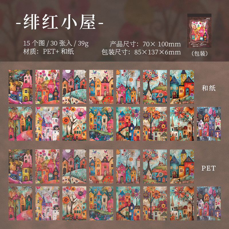 Sticker Book---Fairy Tale Cottage Theme《Whimsical Cottage House Series》