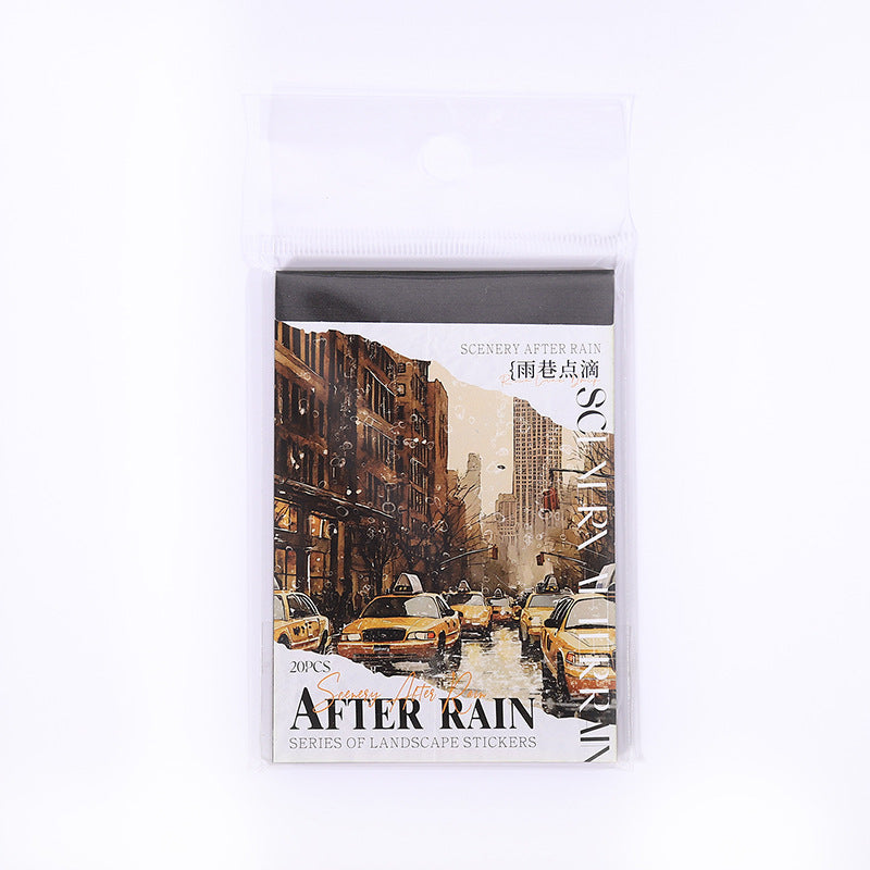 Sticker Book---Vintage Theme《Street Scene Raindrop Series》