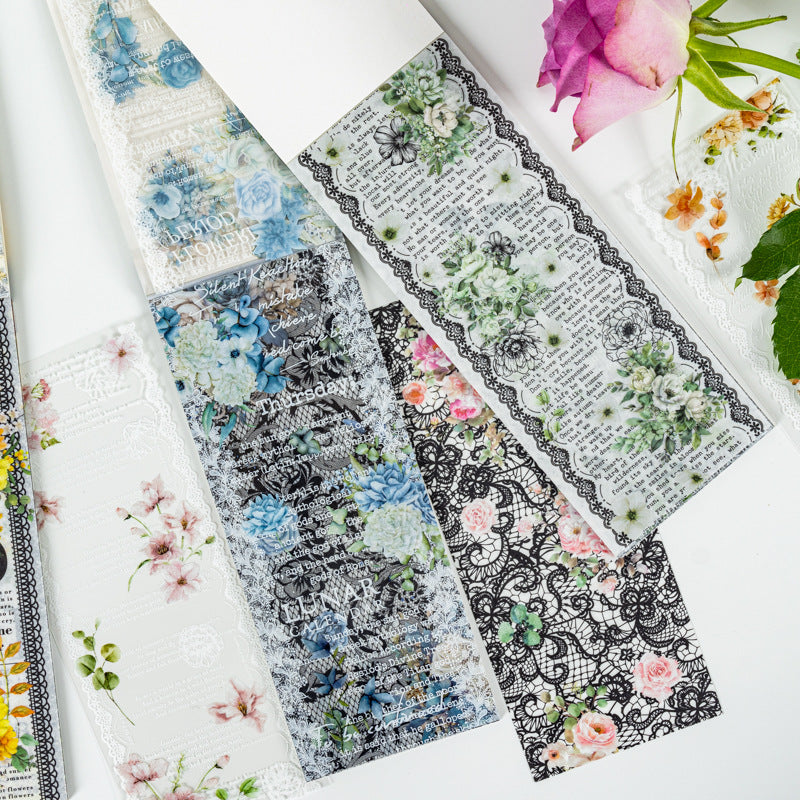 Sticker Book---Lace English Theme《Listening to Blossoms Series》