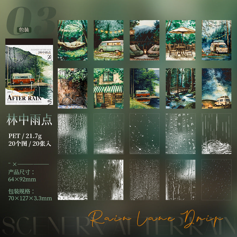 Sticker Book---Vintage Theme《Street Scene Raindrop Series》
