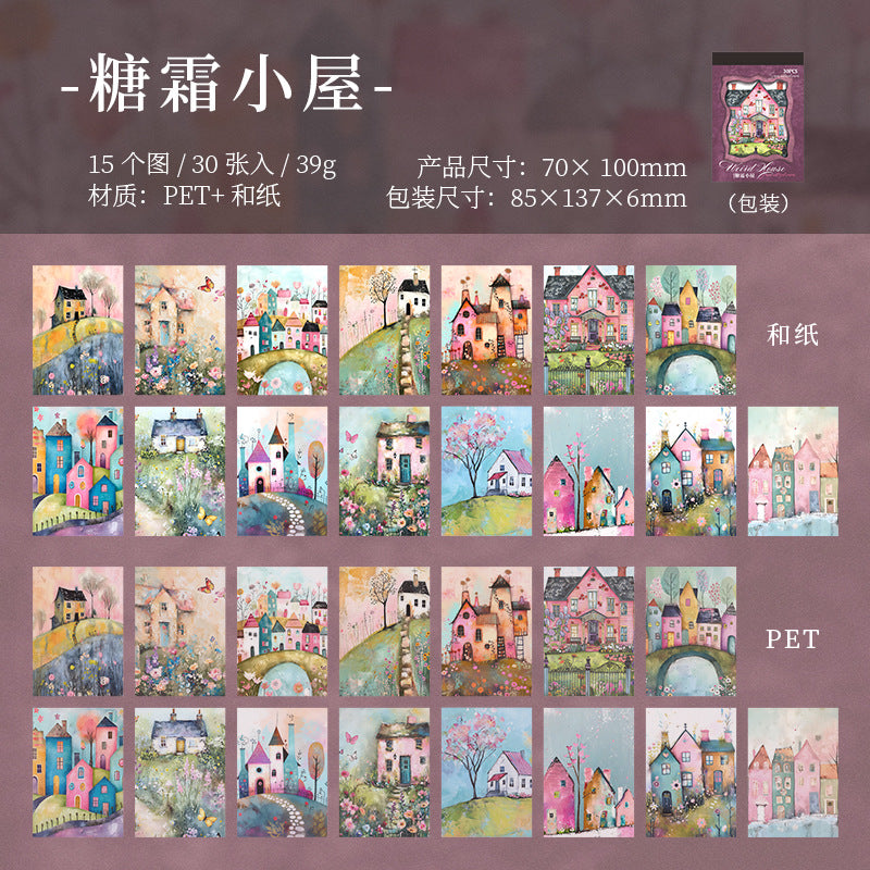 Sticker Book---Fairy Tale Cottage Theme《Whimsical Cottage House Series》