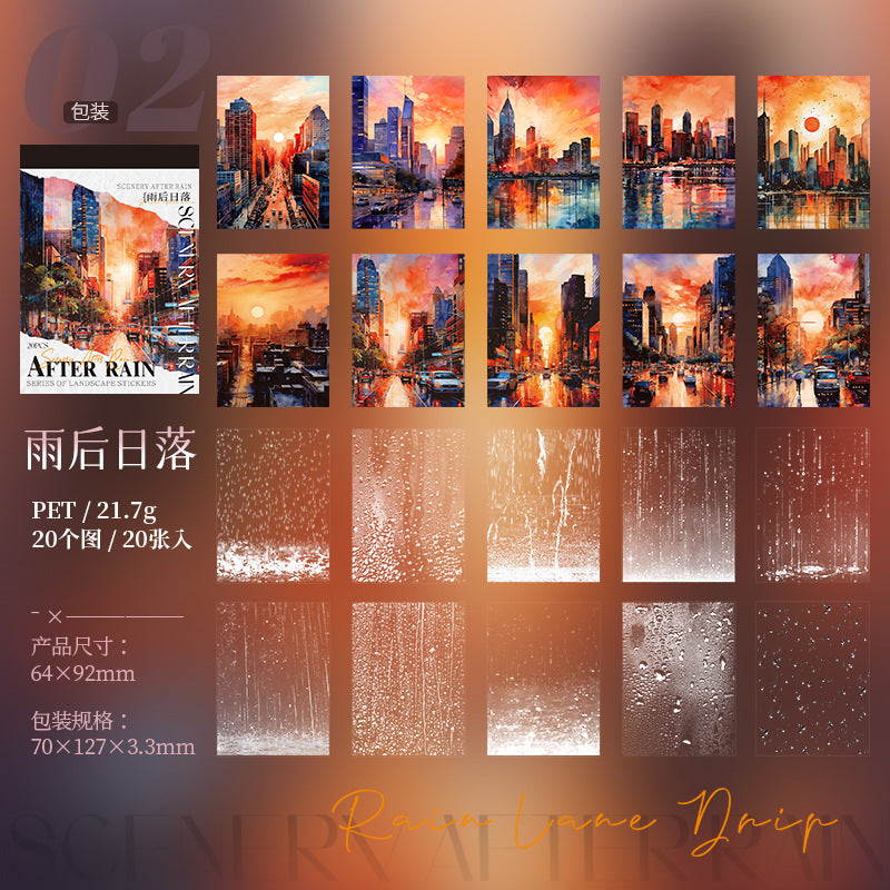 Sticker Book---Vintage Theme《Street Scene Raindrop Series》