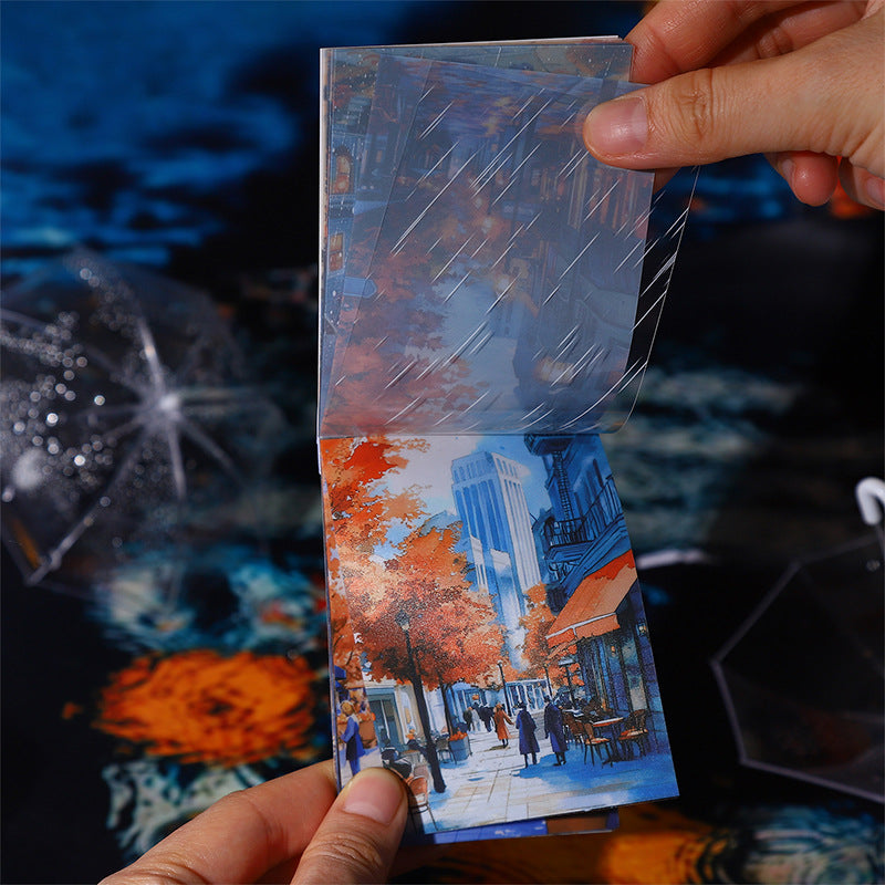 Sticker Book---Vintage Theme《Street Scene Raindrop Series》