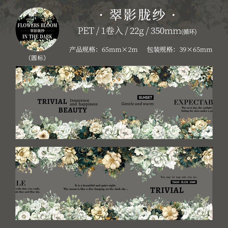 Tape---Dark - style Floral Theme《Dark Flowers Series》