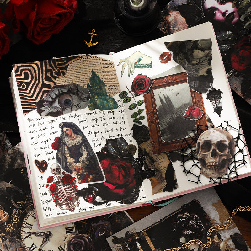 Sticker Book---Vintage Horror Theme《Gloomy Castle》