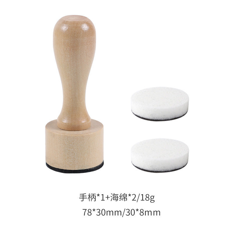 Wooden Handle Colored Sponge