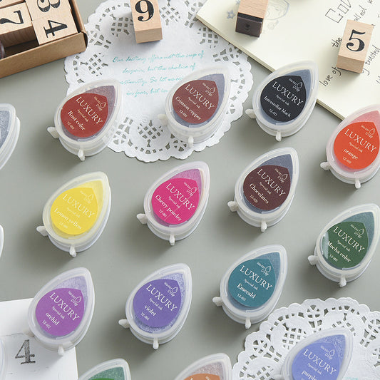 24 Color Water-Drop Stamp Pad Special Ink