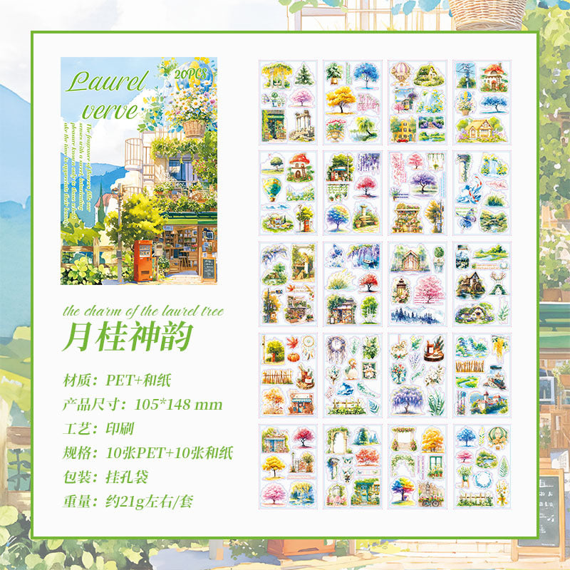 Sticker Book---Vintage Theme《Orchids & Peonies Everywhere Series》