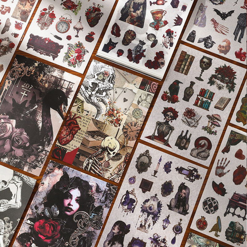 Sticker Book---Vintage Horror Theme《Gloomy Castle》