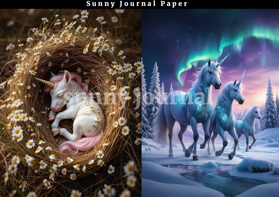 10-Unicorn A5 Paper 10 pcs no repeat