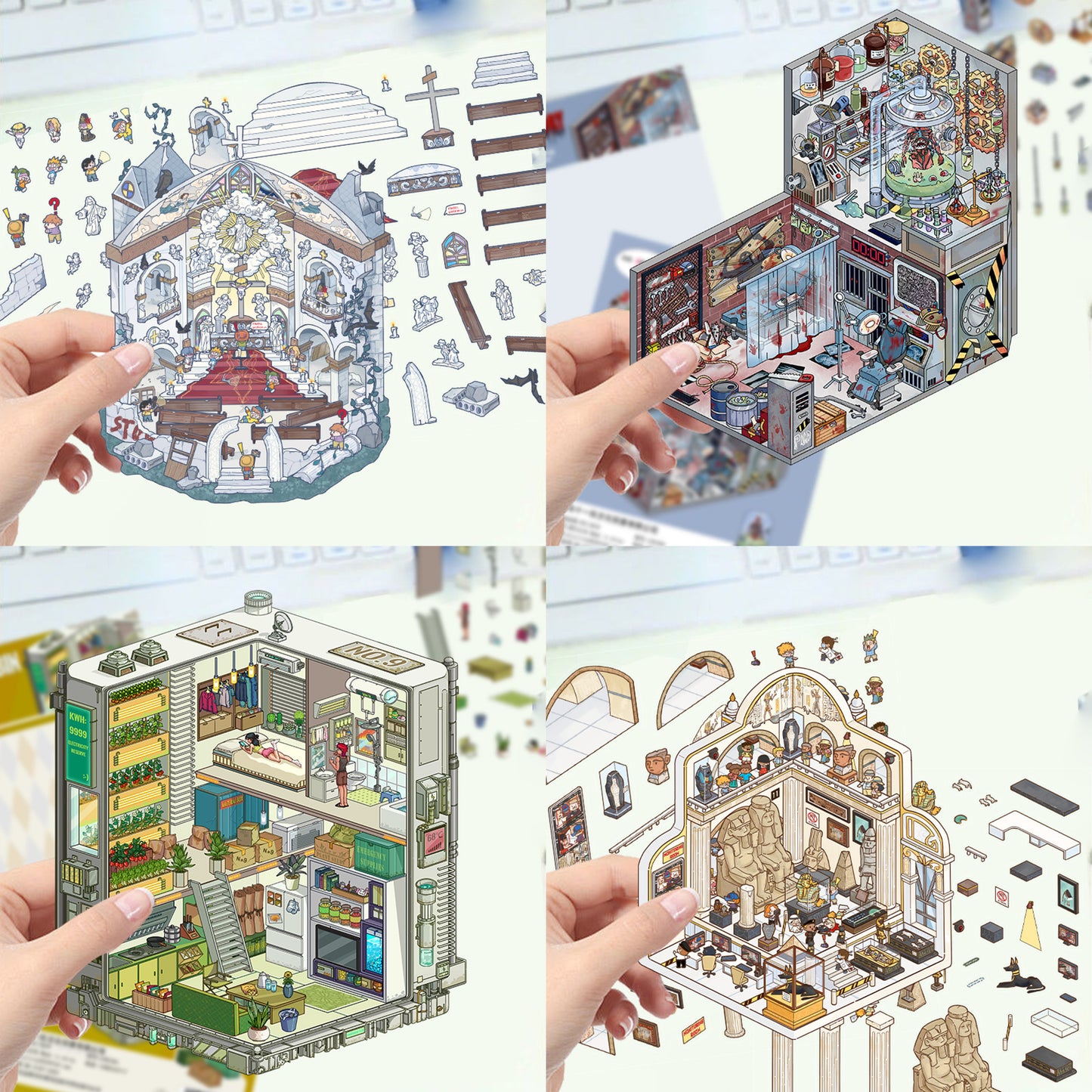 Mini World 3D Stickers (Matching Game)