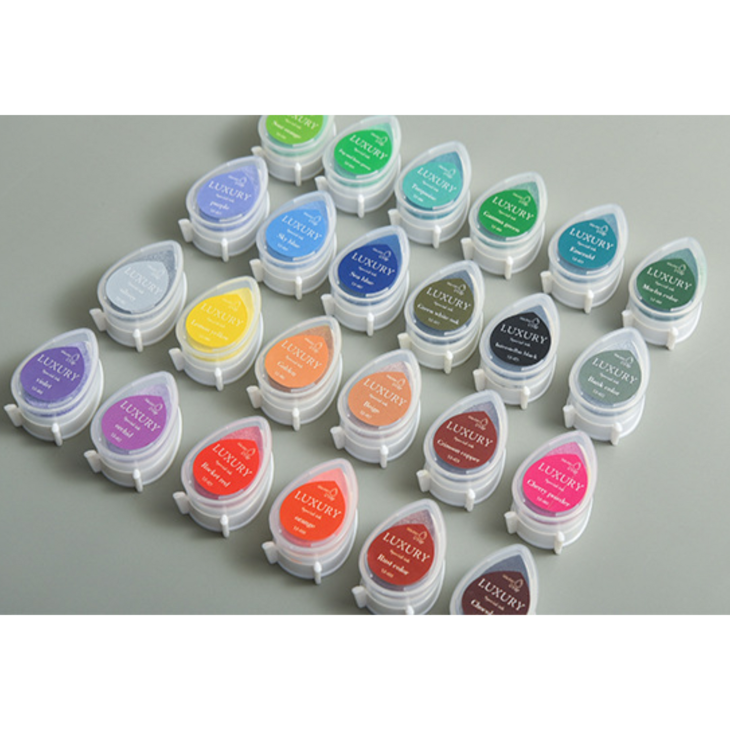 24 Color Water-Drop Stamp Pad Special Ink