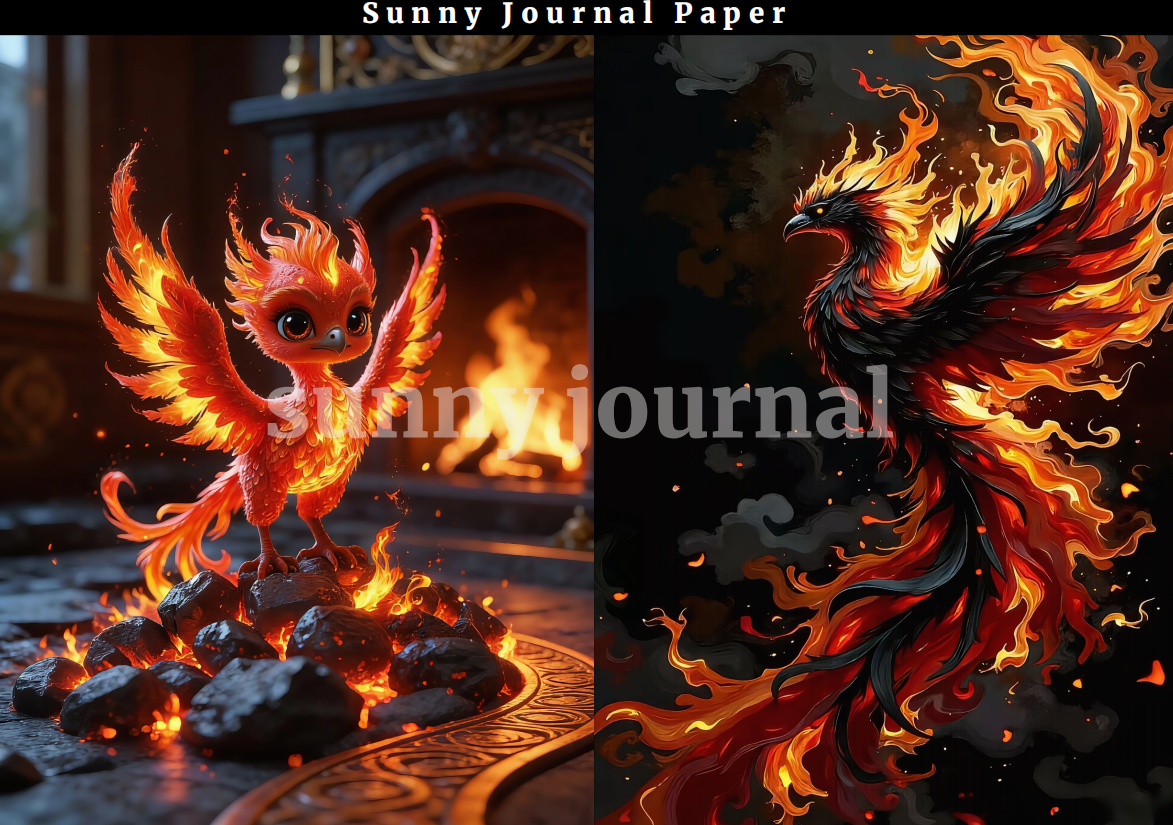 11-Phoenix A5 Paper 10 pcs no repeat