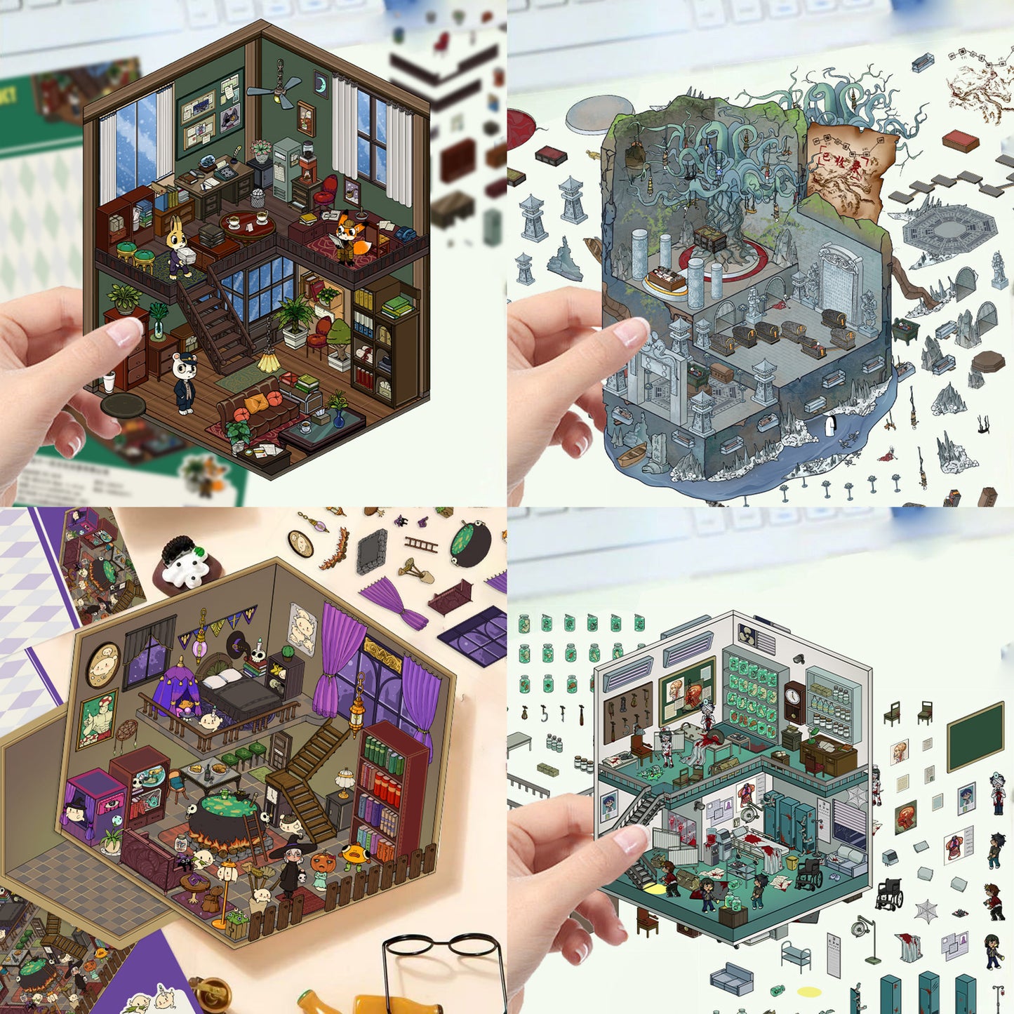 Mini World 3D Stickers (Matching Game)