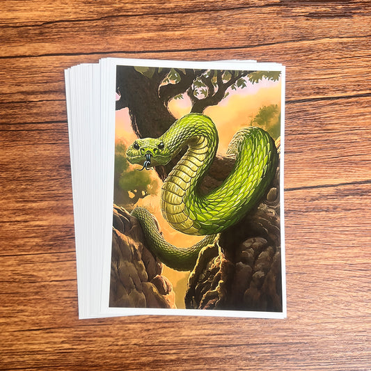 06—— Snake 20 non-repetitive A6 high-definition sheets of paper（out of box）