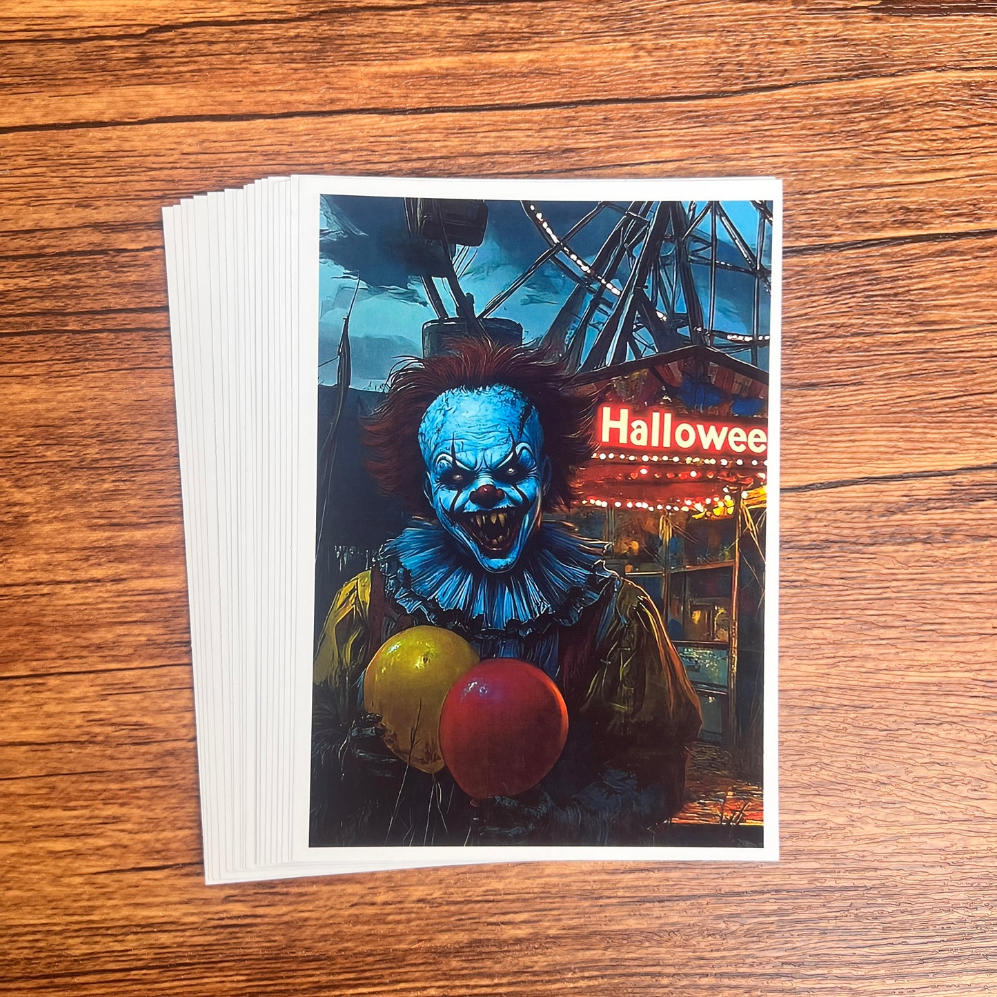 08—— Horror Amusement Park 20 non-repetitive A6 high-definition sheets of paper（out of box）