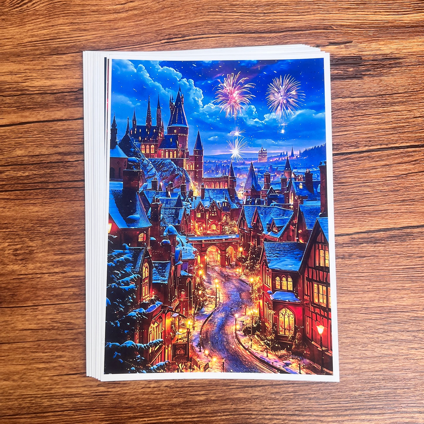 09—— Christmas 10 non-repetitive A5 high-definition sheets of paper（out of box）