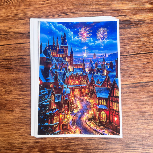 09—— Christmas 10 non-repetitive A5 high-definition sheets of paper（out of box）