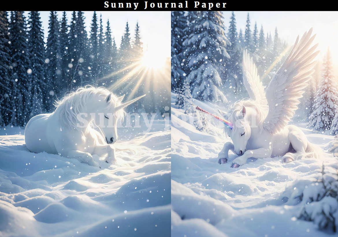 10-Unicorn A5 Paper 10 pcs no repeat