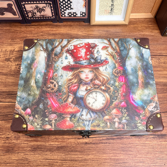10 Steampunk Alice Wooden Box