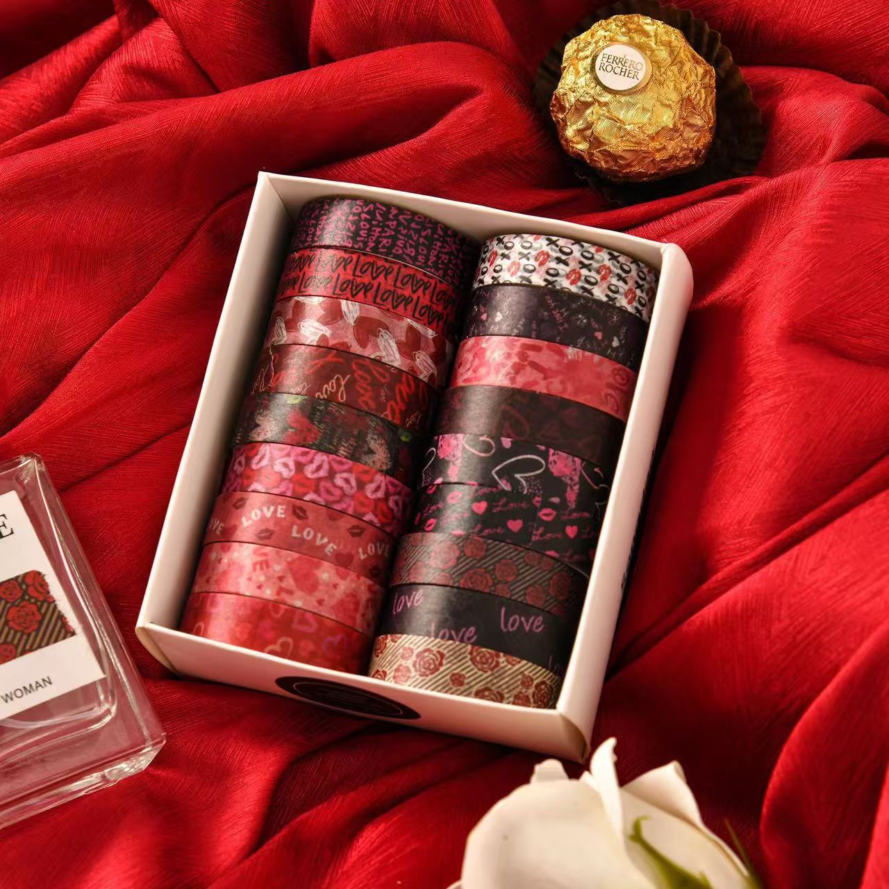 Washi Tape Set Valentine's Day 6 pcs rolls