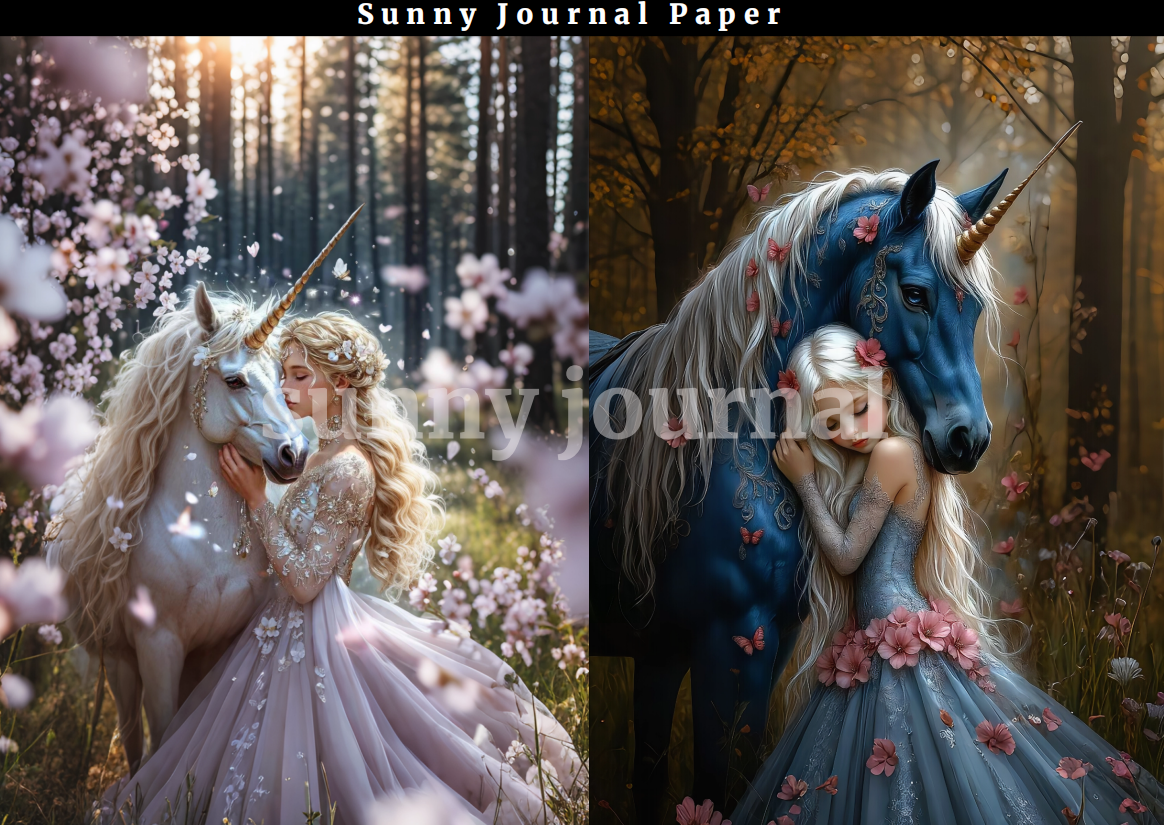 10-Unicorn A5 Paper 10 pcs no repeat